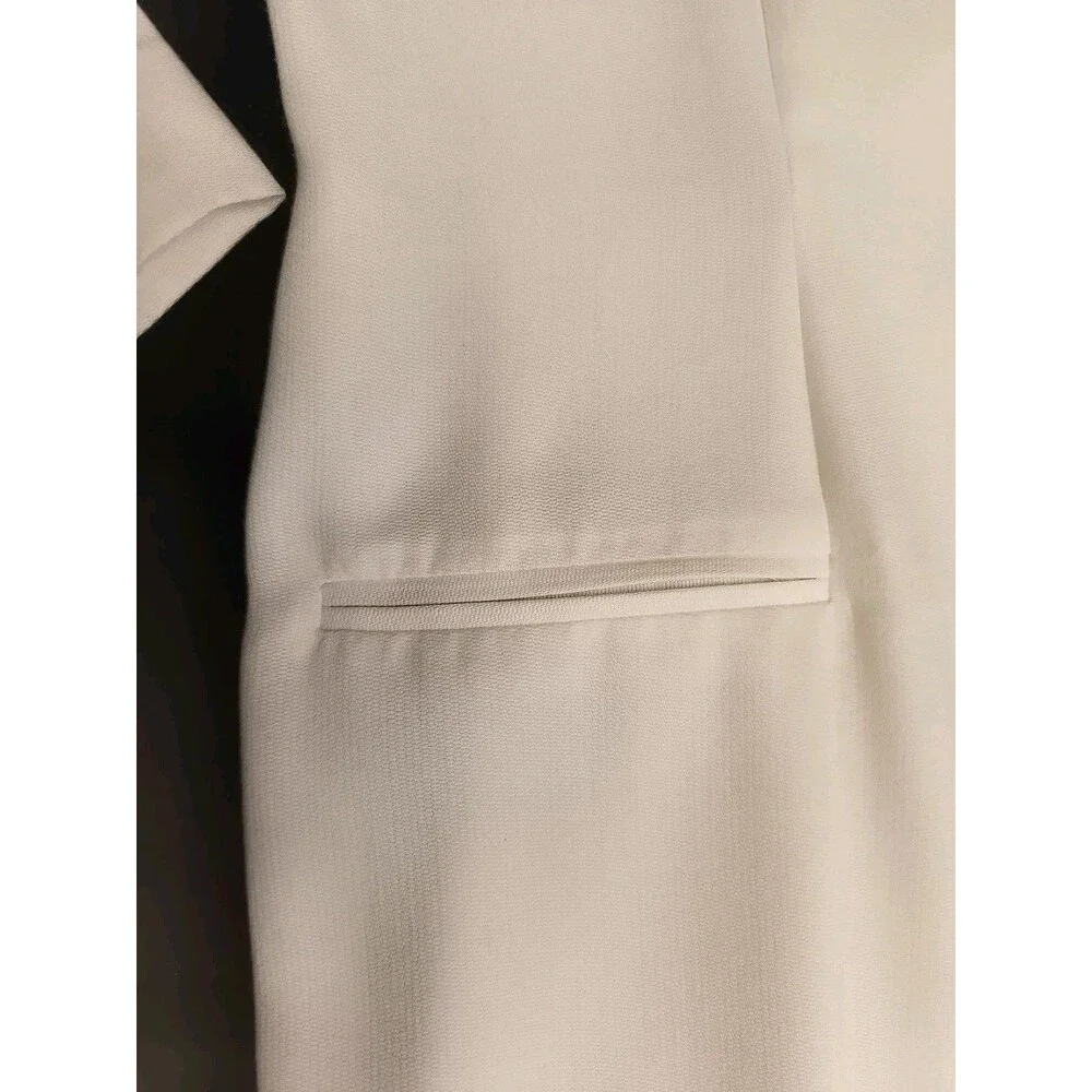 Vintage Leslie Fay Dress Size 12 Petites Ivory Zip Back Long Sleeve